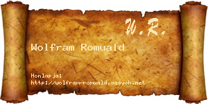 Wolfram Romuald névjegykártya